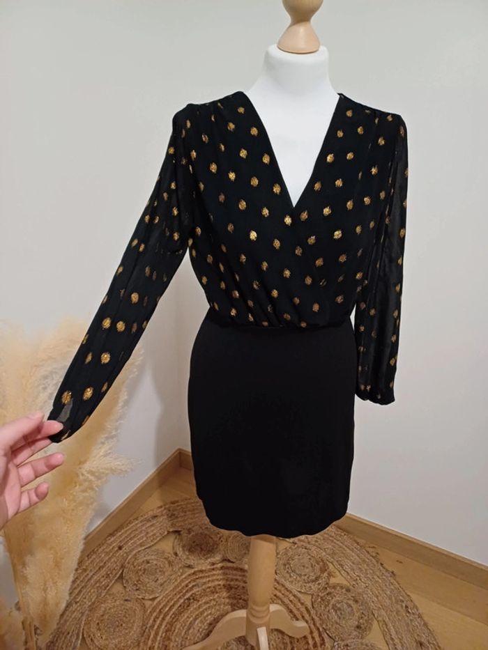 Robe noire chic cache-coeur New Collection taille S 36 - photo numéro 6