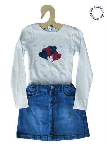 12 ans ensemble teeshirt teeshirt sequin et jupe en jean