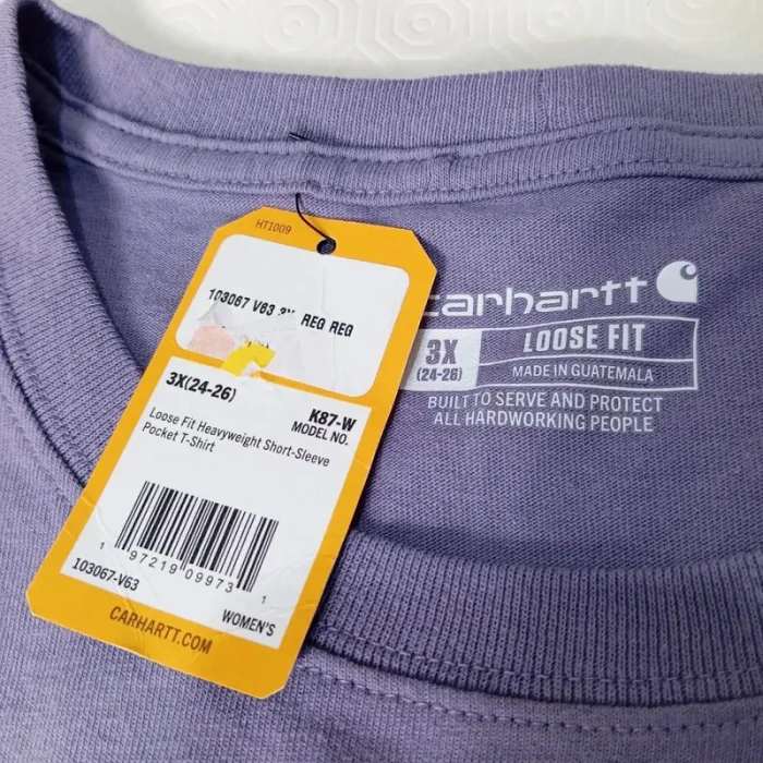 T-shirt Carhartt Pour Femme Taille XXXL Couleur Lila Neuf Avec Étiquette - photo numéro 4