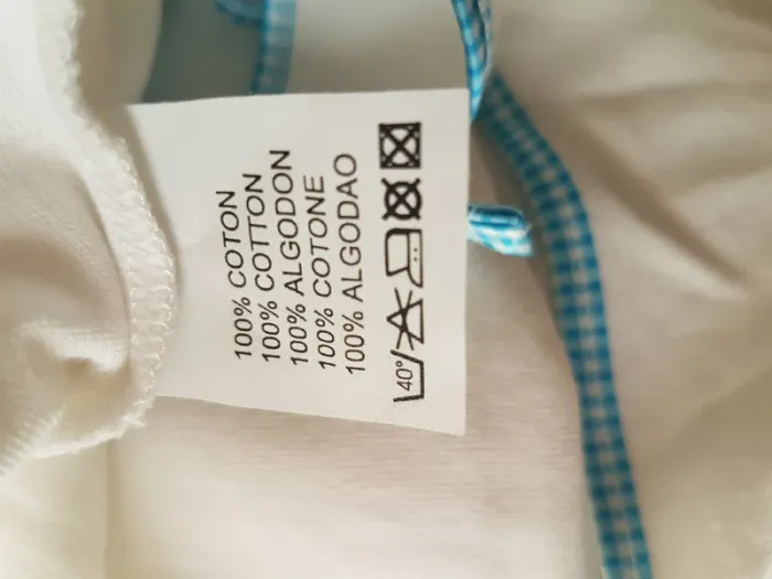 Haut blanc vichy bleu Agathe Velmont Taille 3 Neuf - photo numéro 5