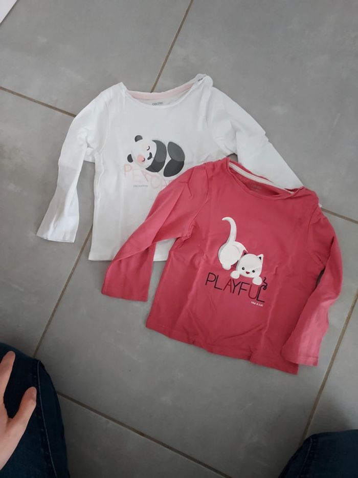 Lot 2 tee-shirts manches longues Obaibi