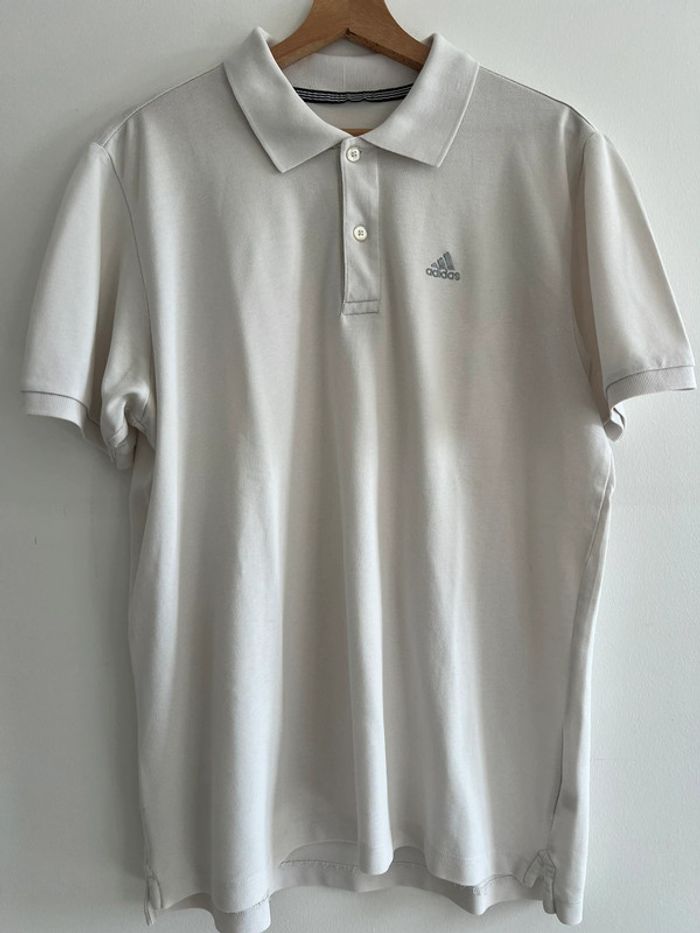 Polo de sport Adidas vintage taille L couleur blanc.