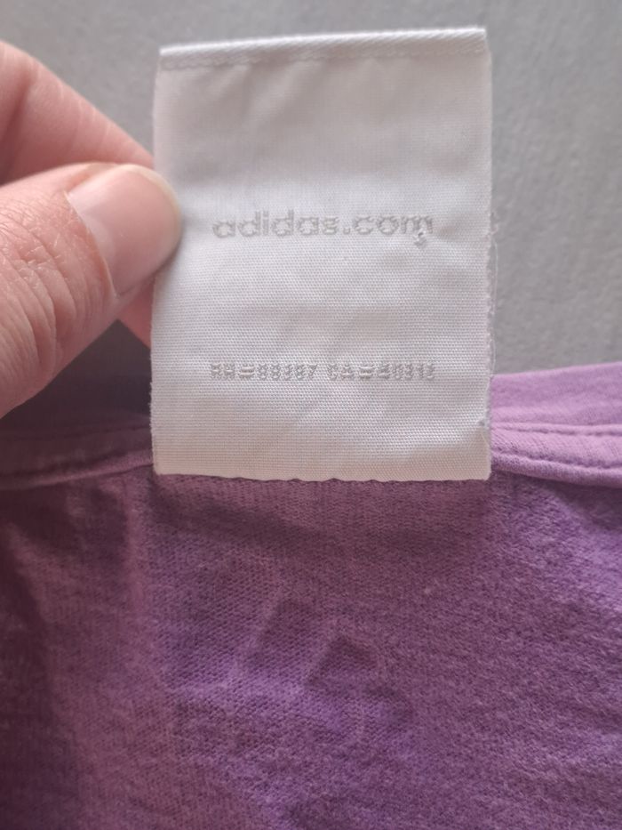 Tee-shirt violet Adidas Taille 42 - photo numéro 7