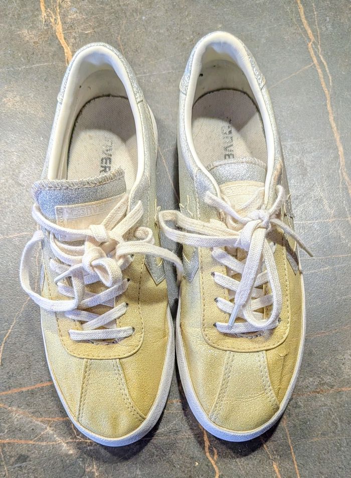 Baskets converse dorées/argentées