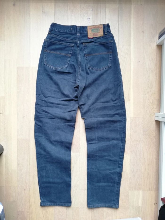Pantalon mom jeans sisley basic denim bleu brut taille 36 femme - photo numéro 2