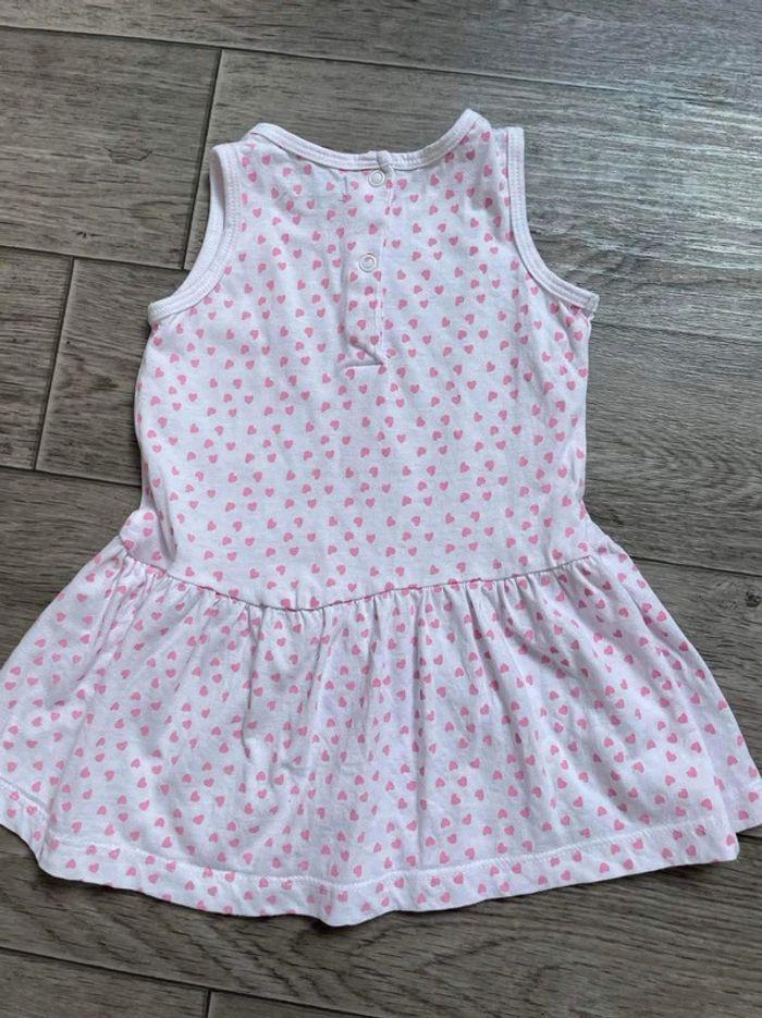 robe légère  , blanc coeur rose  influx - 12 mois impeccable - photo numéro 5