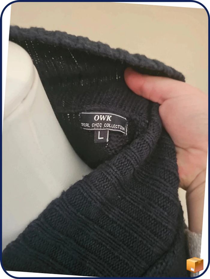 Pull hiver L homme marine - photo numéro 3