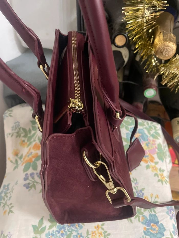 Sac Fourre-Tout Élégant Bordeaux pour Femme - Chic Couleur Unie - photo numéro 12