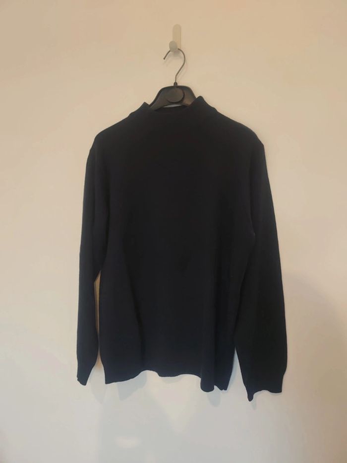 Pull Daxon bleu marine 50% mérinos