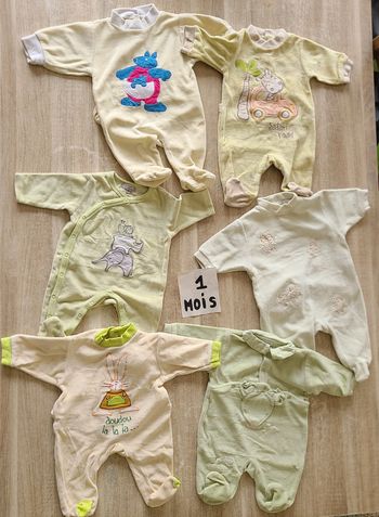 Lot de pyjamas bébé 1mois mixte 