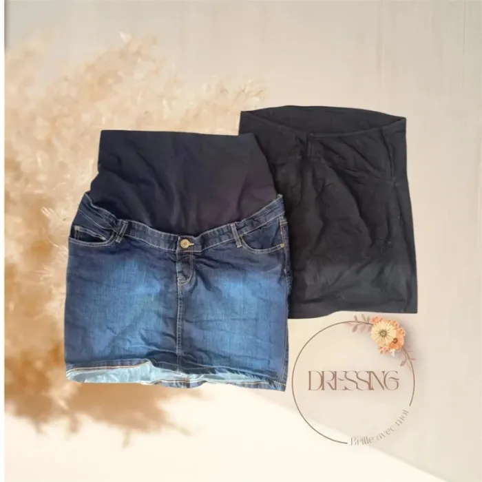 Lot 2 jupes grossesse T44