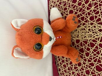 Peluche renard GIPSY Candy Pets orange canne à sucre gros yeux