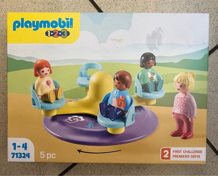 Playmobil 1.2.3 71324 Enfants Et Tourniquet