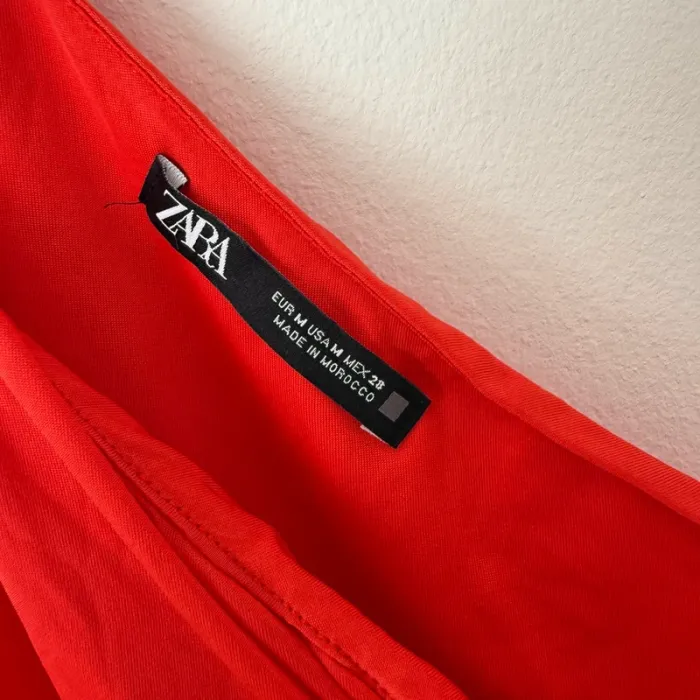 Robe rouge asymétrique Zara tbe Taille M - photo numéro 6