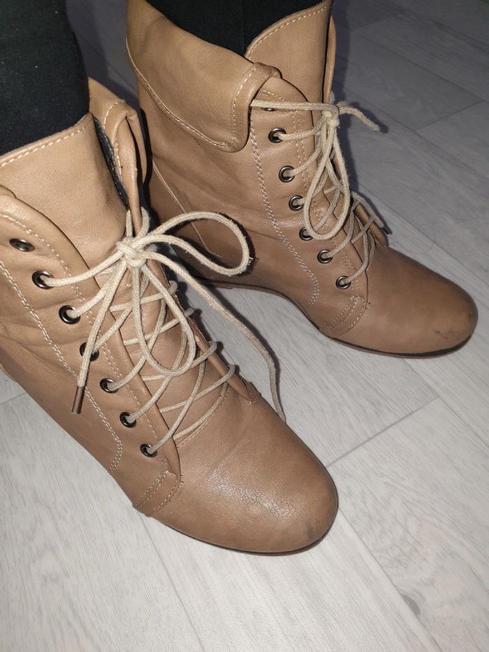 Bottines beige