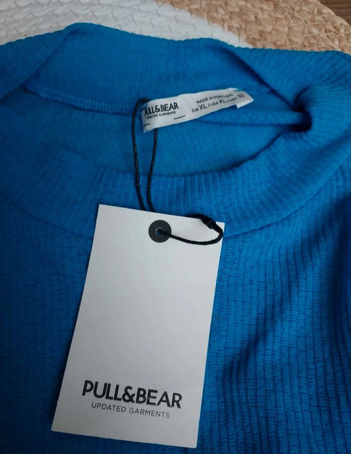 Haut transparent bleu sans manches neuf Pull & Bear - photo numéro 5