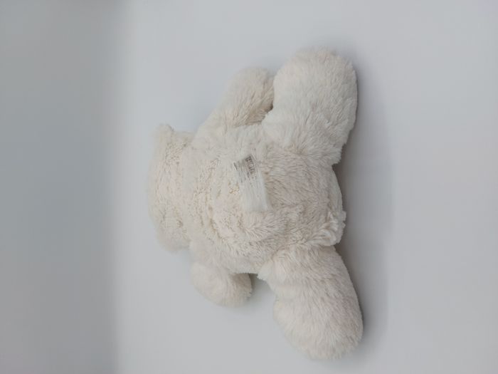 Peluche doudou ours blanc Beauty success Alexandra Lamy noeud doré 21 cm - photo numéro 5