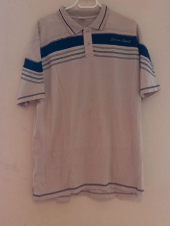 Polo hommes beige et bleu Taille : 6 / XXL