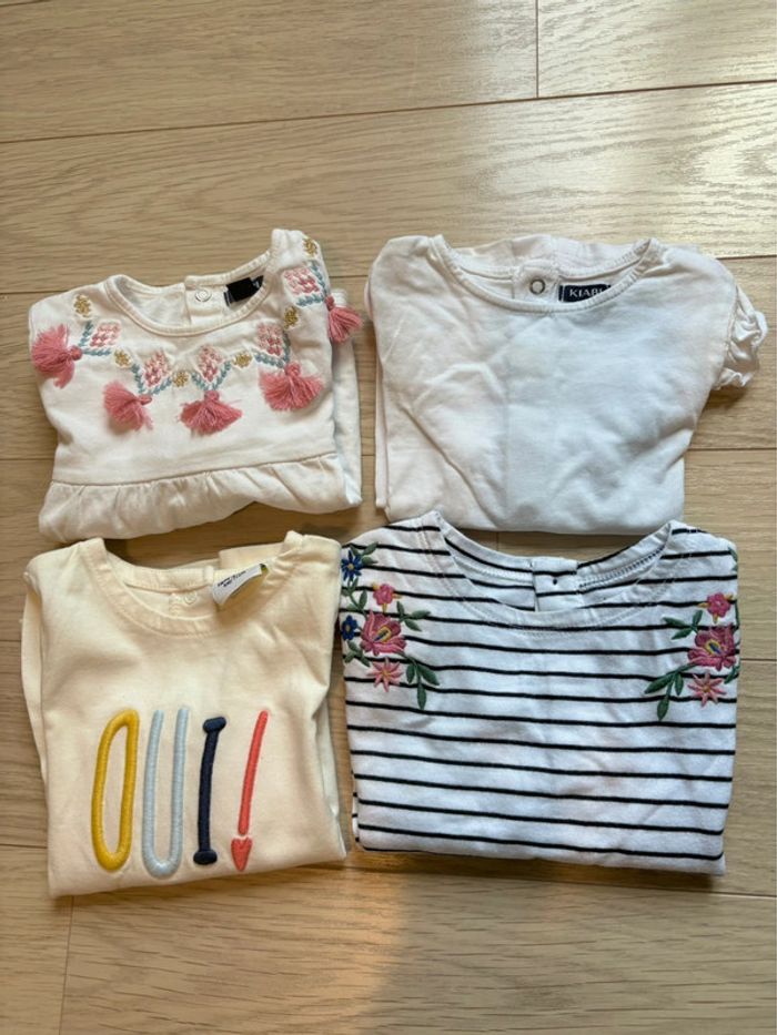 Lot de 4 t-shirts 9 mois