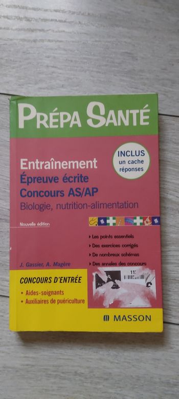 Prépa santé entraînement épreuve écrite As/Ap
