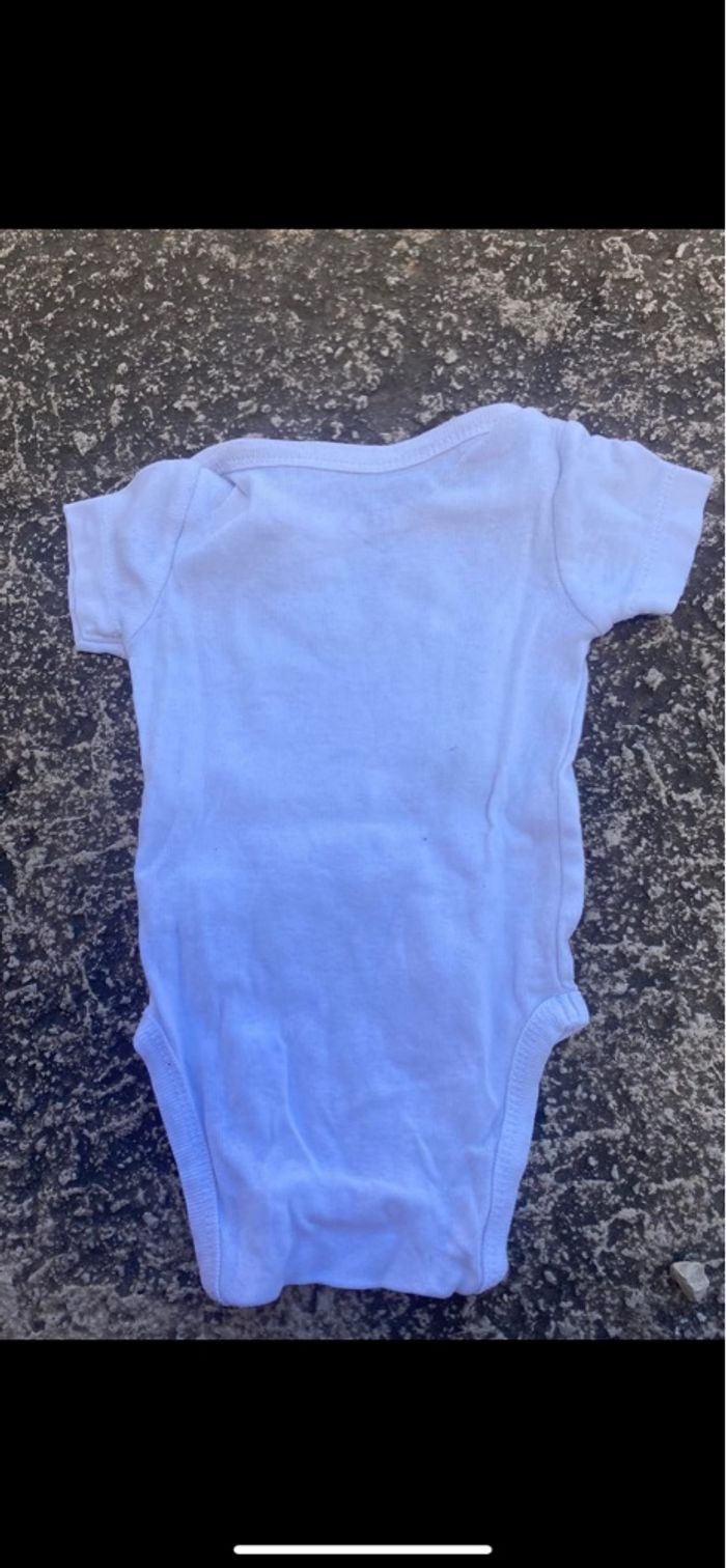 Body tex baby blanc bleu et orange - photo numéro 3