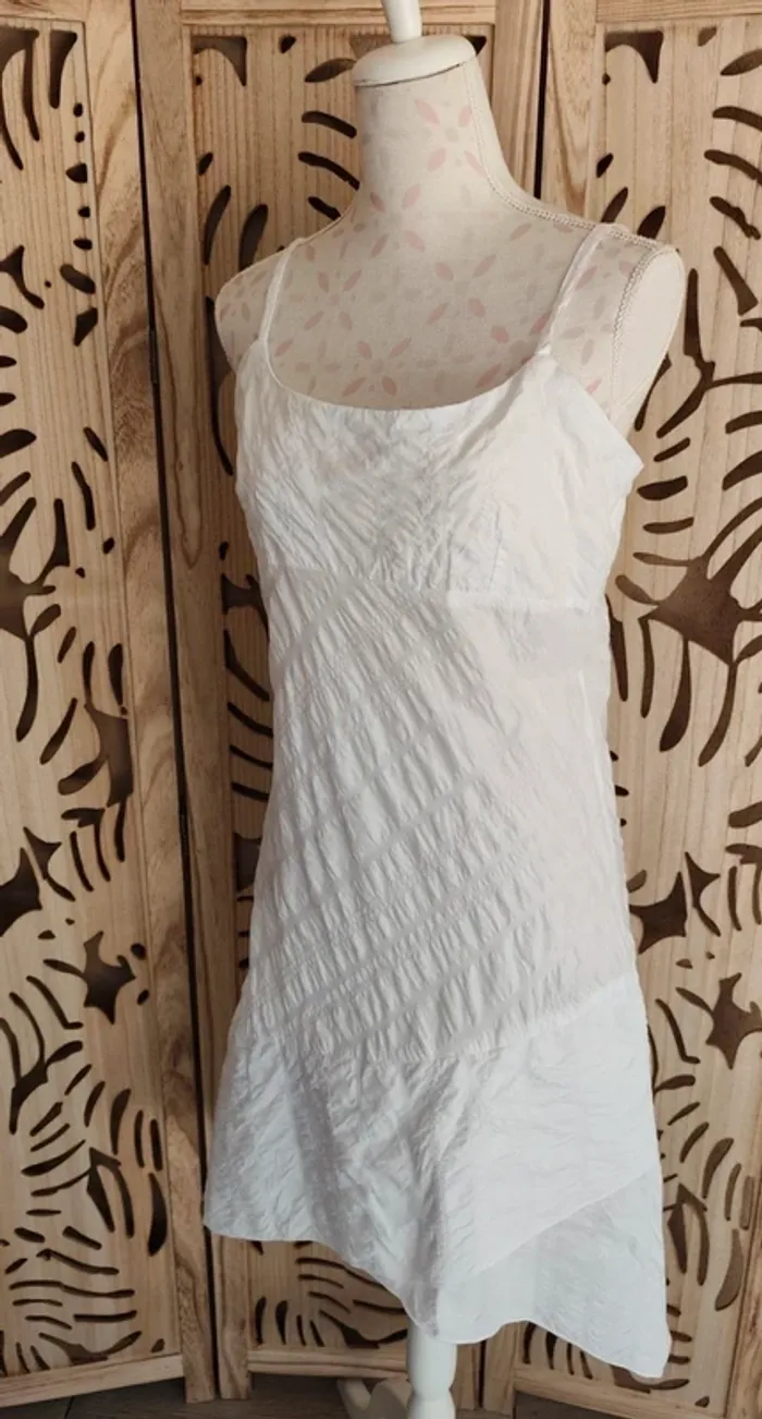 Robe asymétrique fine bretelles T 44 Coton du Monde - photo numéro 4