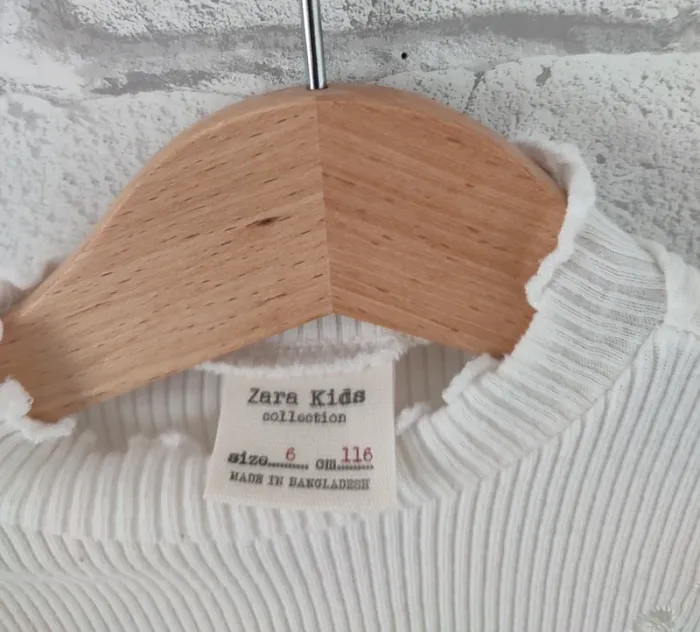 Sous-pull côtelé blanc Zara – 6 ans - photo numéro 3