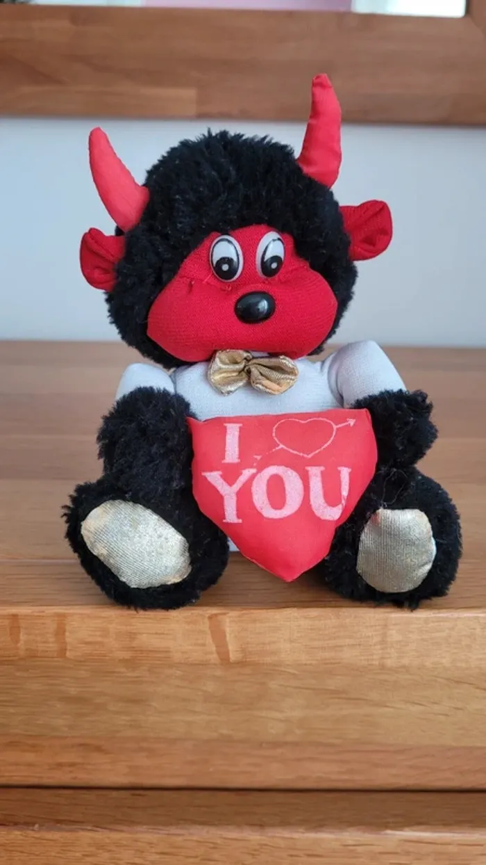 Peluche petit diable vintage 20cm