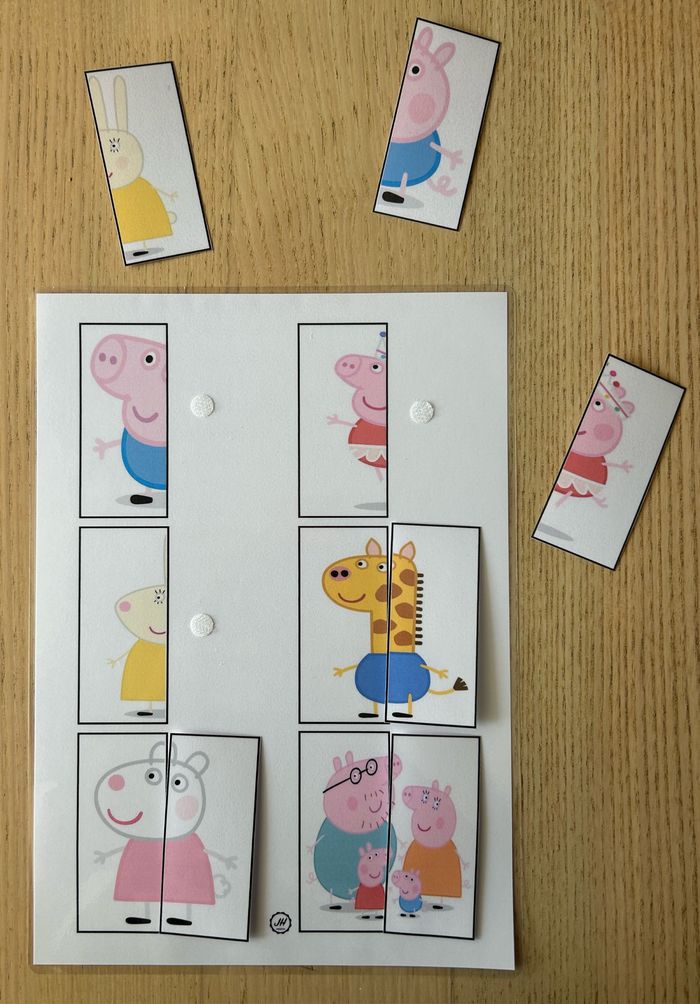 Fiche Montessori : Les moitiés : Peppa pig - photo numéro 2