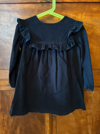 Robe velours bleu marine Jacadi 5 ans parfait état