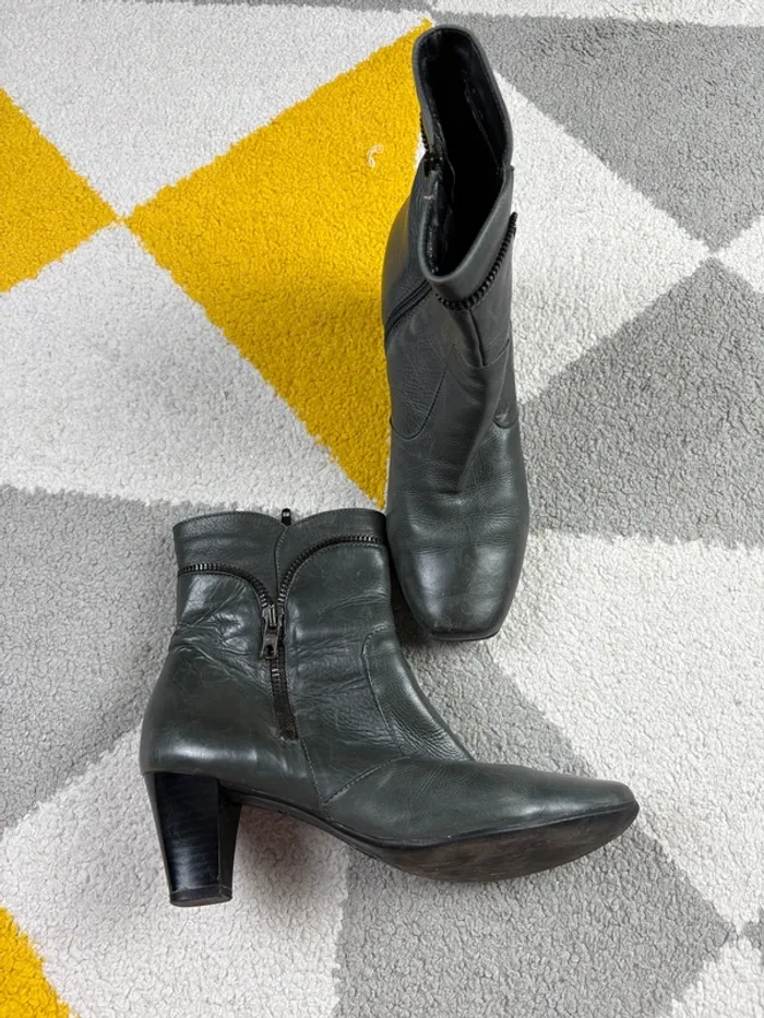 Bottines à talons Di Donna | Gris chiné | Taille 37 - photo numéro 3