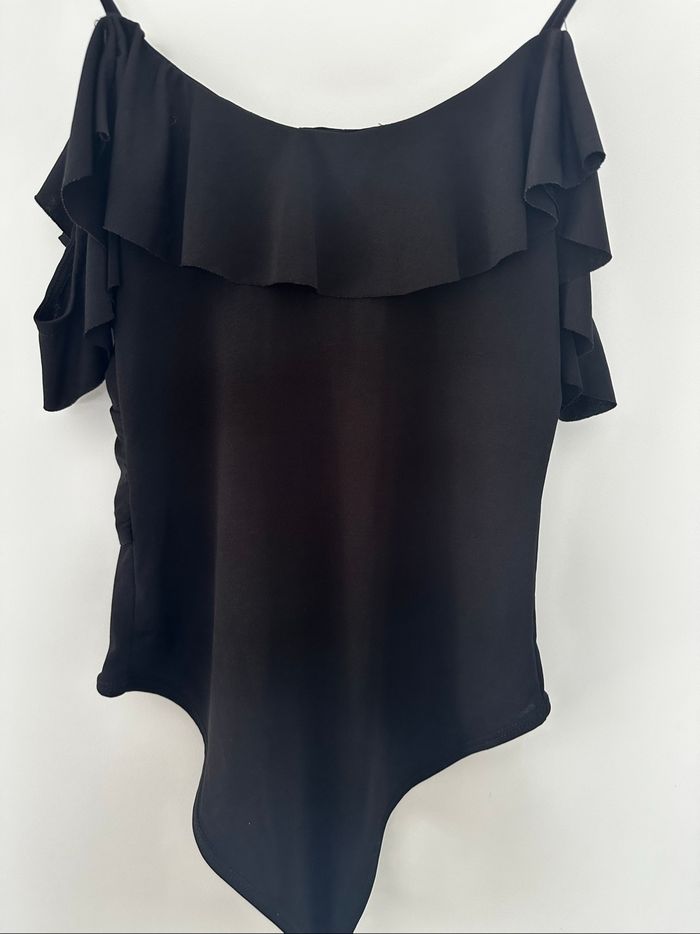 Body noir à volants JENNYFER – Taille S - photo numéro 6