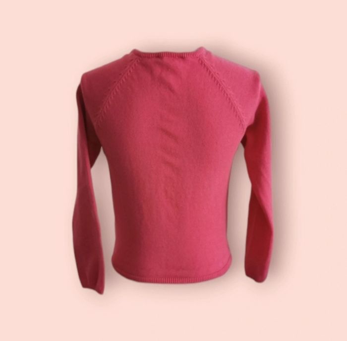 Gilet rose à froufrou boutons roses pailletés fashion private compagny kid taille 10 ans - photo numéro 2