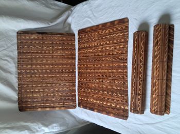 Lot de de 4 set de table en rotin osier du Laos Neufs