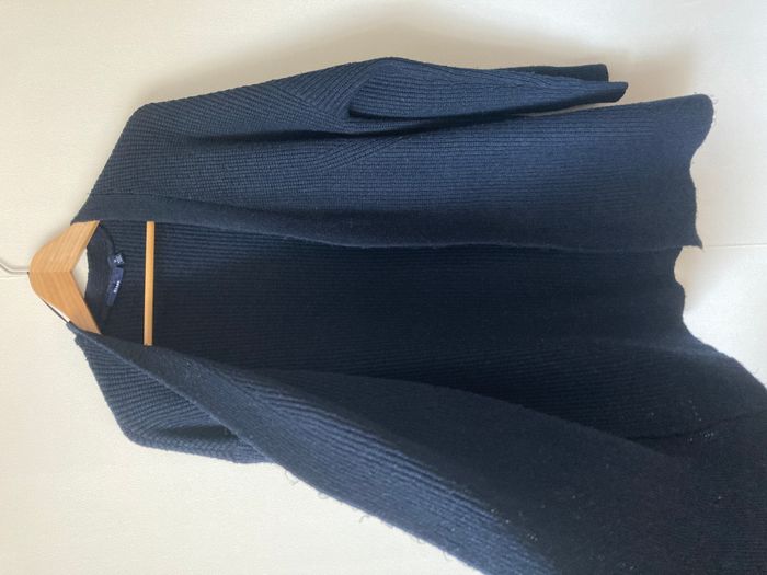 gilet long en maille à croiser sans bouton - photo numéro 4