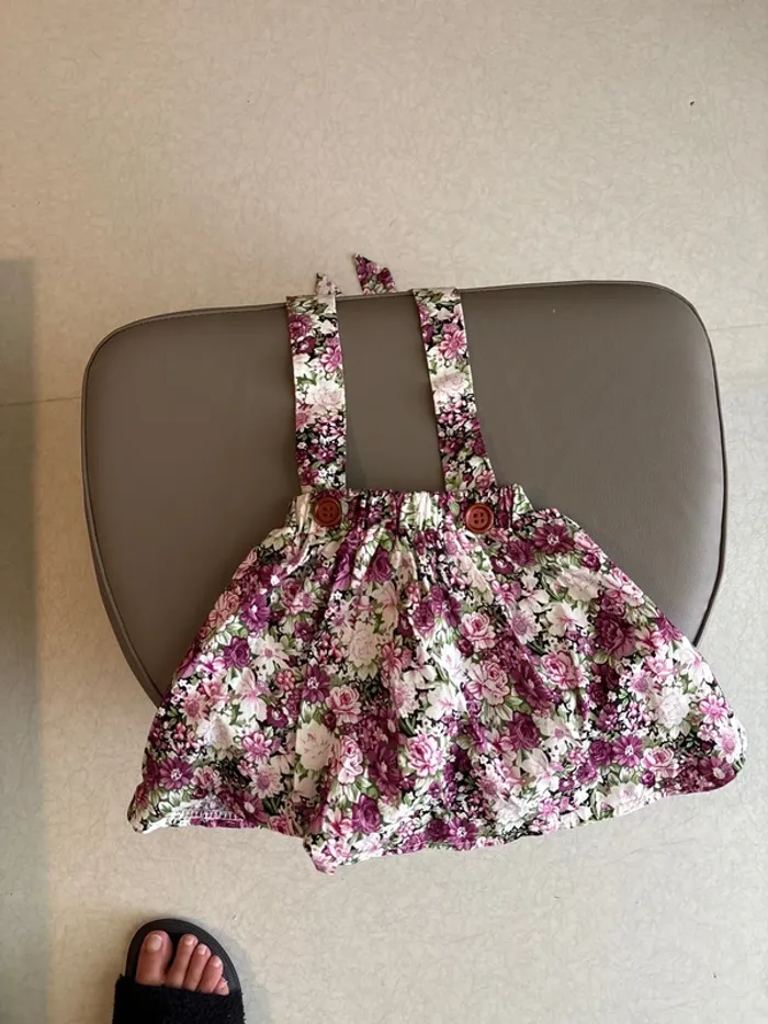 Jupe salopette bébé fille