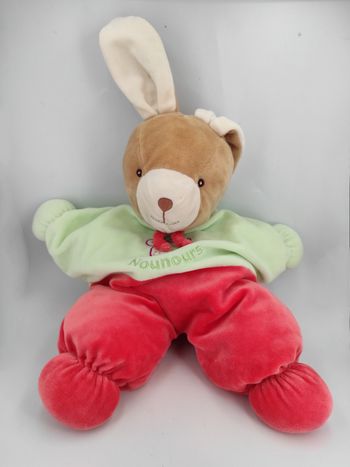 Peluche Doudou Range Pyjama Lapin Nounours