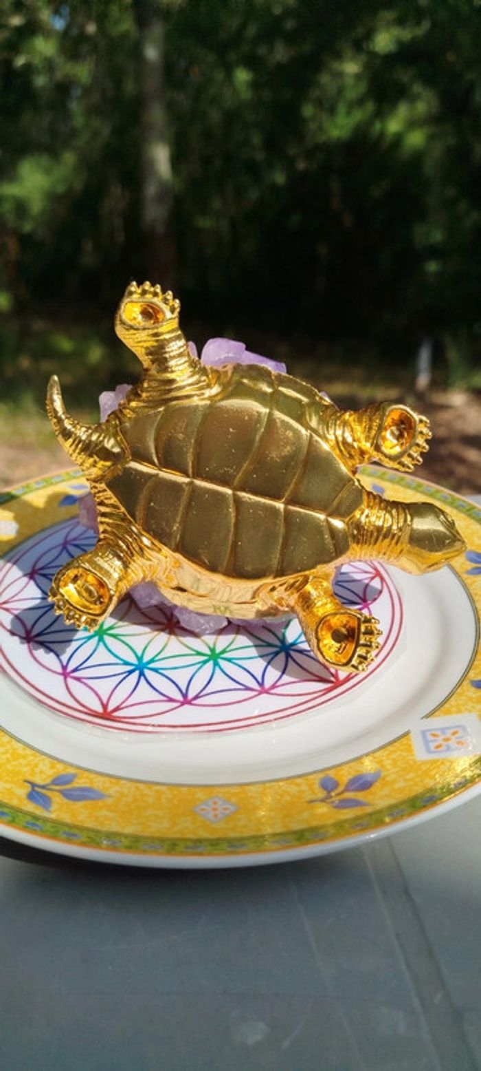 Tortue Royale en Améthyste 💫423g de Sérénité Minérale - photo numéro 3