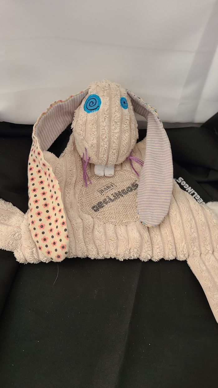 LES DEGLINGOS DOUDOU LAPIN LAPINOS PLAT ECRU - photo numéro 3