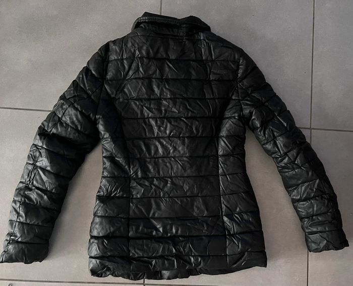 Manteau veste chaude femme simili cuir taille 36/S noire - photo numéro 5