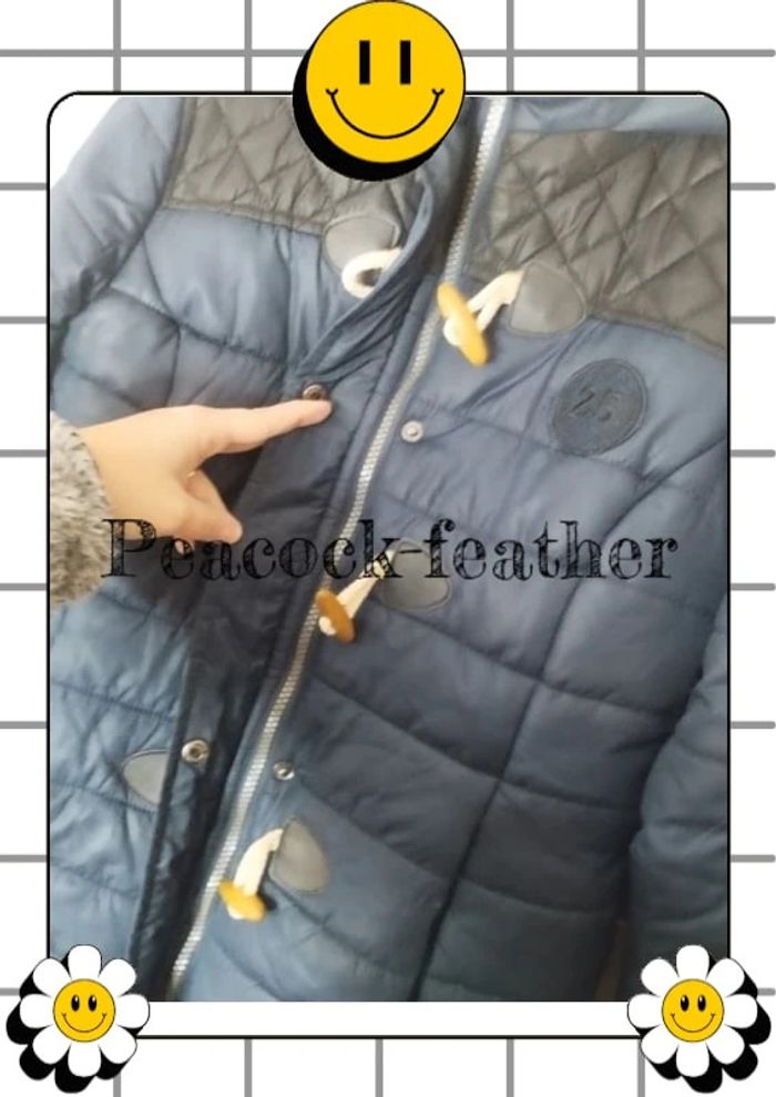 Manteau doudoune Kiabi 36 bleue - photo numéro 5