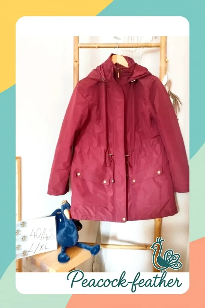Manteau Parka bordeaux 40/42 atlas