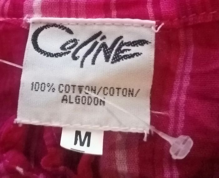 Blouse transparente rose fushia rayures Taille M Coline - photo numéro 10