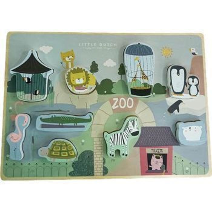 Little Dutch - Puzzle à encastrement Zoo en bois
