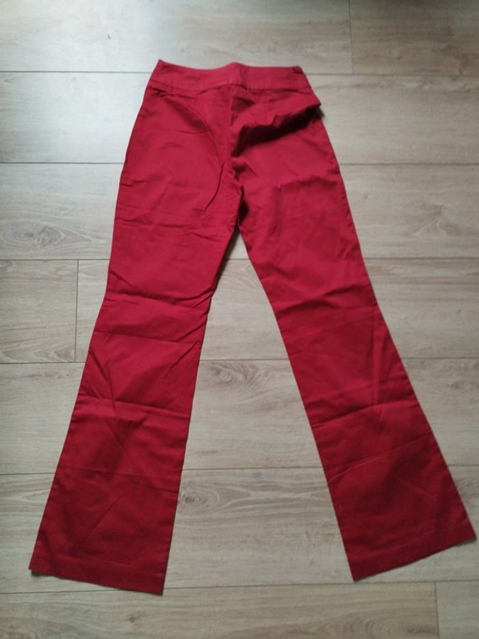 Pantalon coupe droite bas large camaïeu taille 36 - photo numéro 4