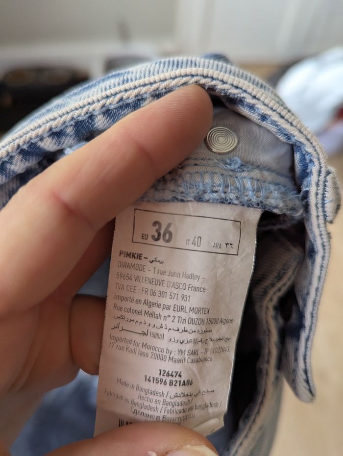 Jean droit délavé bleu clair – Pimkie – Taille 36 - photo numéro 5
