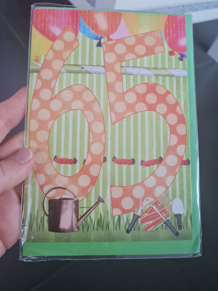 Carte anniversaire 65 ans