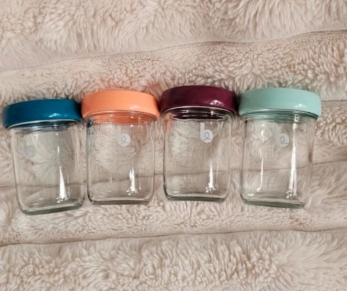 Lot de 4 grands pots en verre Babybols babymoov 160ml.