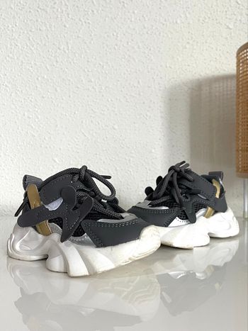 Basket grise semelle chunky