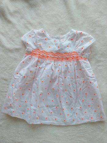 Robe jacadi blanche à pois